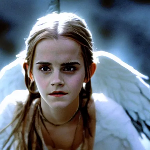 Image similar to still of emma watson as an angel in the lord of the rings ( 2 0 0 3 )