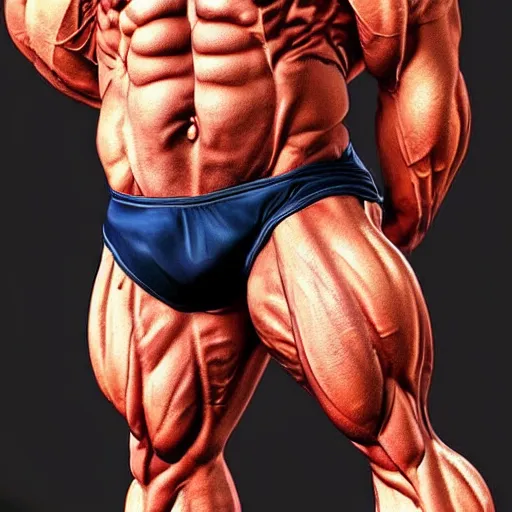 Prompt: extremely muscular and veiny garfield, epic pose, vivid details