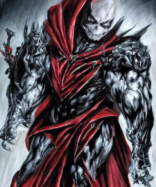 Image similar to spawn character design in the style of gabriele dell'otto