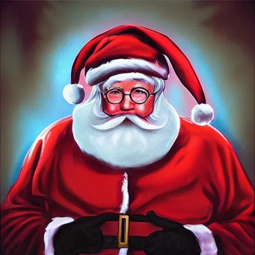 Image similar to “Santa clause in the style of alex ross”