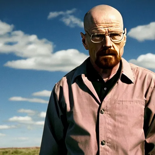 Image similar to A still of Walter White in Lost tv show