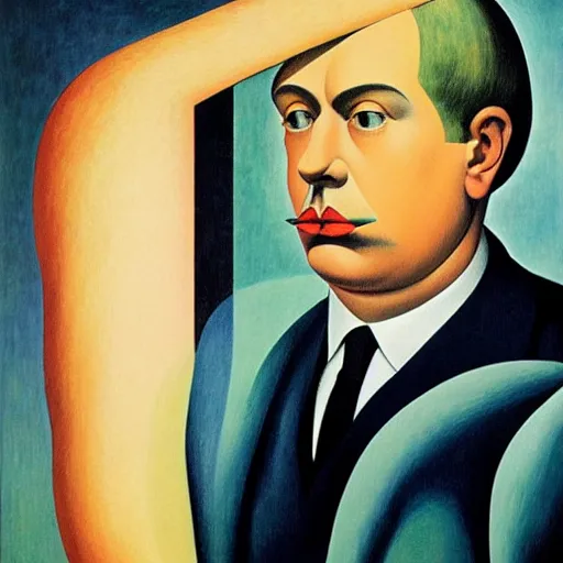 Image similar to figurative avant garde post - morden monumental dynamic interior portrait by magritte and edward hopper, inspired by william blake and gaugin, illusion surreal art, highly conceptual figurative art, intricate detailed illustration, controversial poster art