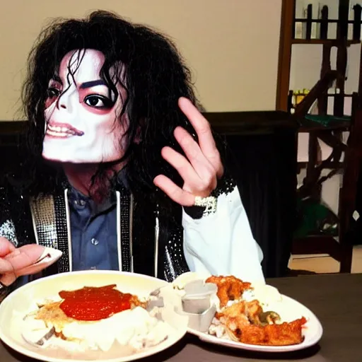 Image similar to michael jackson mukbang