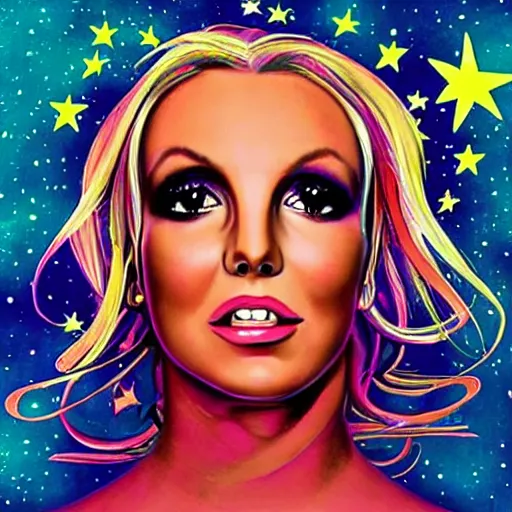 Image similar to “cosmic Britney Spears”