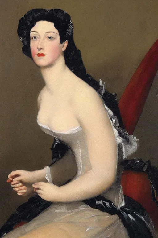 Prompt: a seductive painting of Jane Burden by dante gabriel rossett