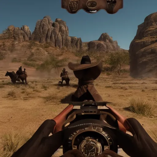 Prompt: stable diffusion vs midjourney in a wild west shootout, cinematic
