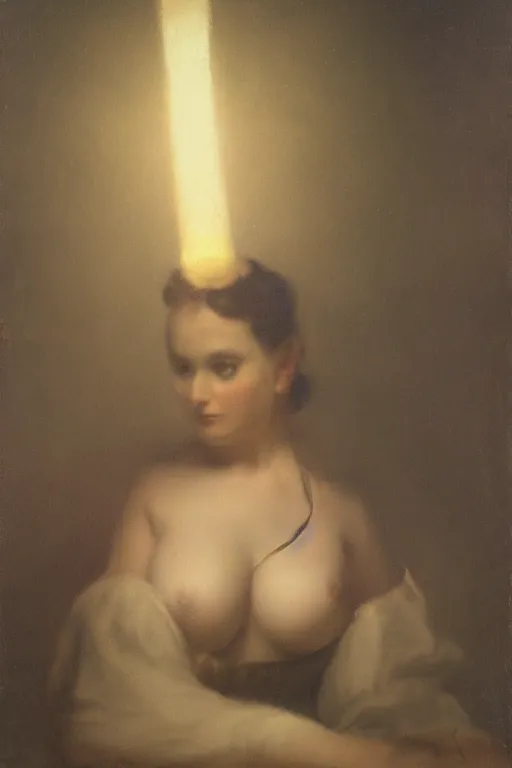 Image similar to POV of Ava Addams. Petrus Van Schendel. 303, acid 4k, rays of light, particles light,