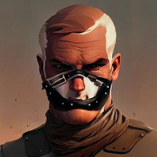 Image similar to face icon stylized minimalist mad max 2 : the road warrior, loftis, cory behance hd by jesper ejsing, by rhads, makoto shinkai and lois van baarle, ilya kuvshinov, rossdraws global illumination