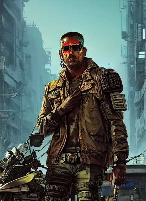 Image similar to cyberpunk military indian ( blade runner 2 0 4 9, dystopian, cyberpunk 2 0 7 7 character design ), advanced warfare, attractive face. portrait by james gurney and laurie greasley and yoji shinkawa, digital art. cinematic composition, hyper realism, realistic proportions, anatomy, dramatic lighting, photorealistic, high detail, 4 k