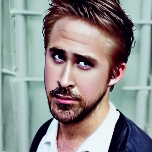 Image similar to Man looking like Ryan Gosling werewolf anime