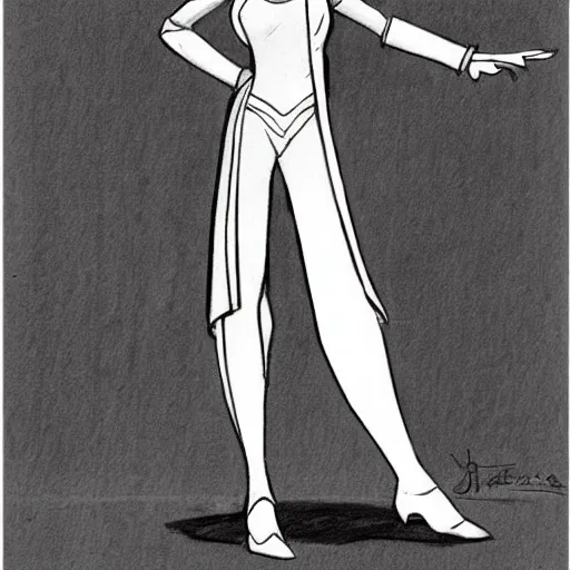 Image similar to milt kahl sketch of victoria justice as princess padme from star wars episode 3