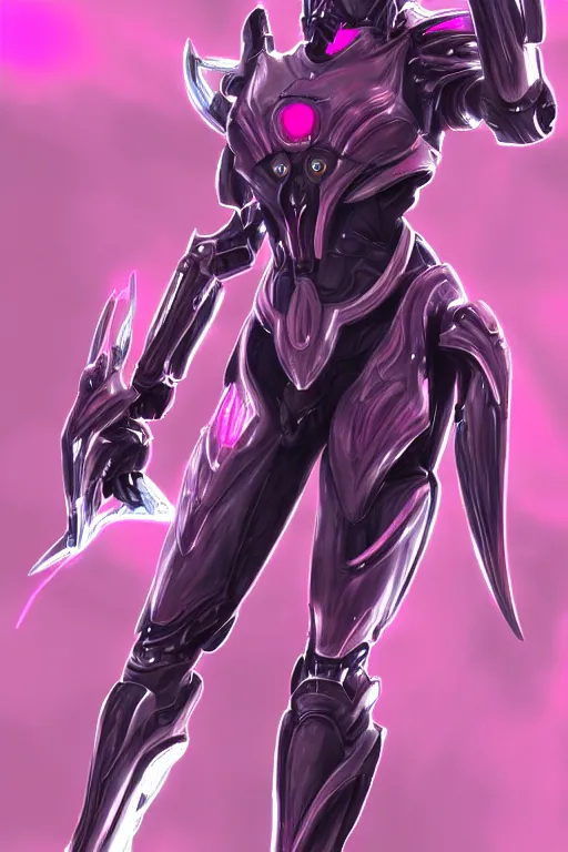 Image similar to galactic sized high detailed elegant beautiful stunning quality giantess female warframe anthro mecha female dragon goddess, pink body, sleek metal head, sleek visor, smooth pink skin, sharp silver armor, bigger than galaxy, paws, epic proportions, epic scale, epic size, warframe fanart, furry, dragon art, goddess, giantess, furaffinity, octane