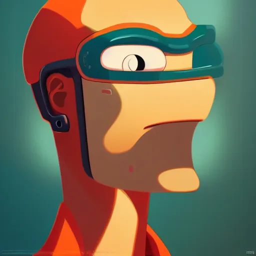 Image similar to face icon stylized minimalist futurama, loftis, cory behance hd by jesper ejsing, by rhads, makoto shinkai and lois van baarle, ilya kuvshinov, rossdraws global illumination