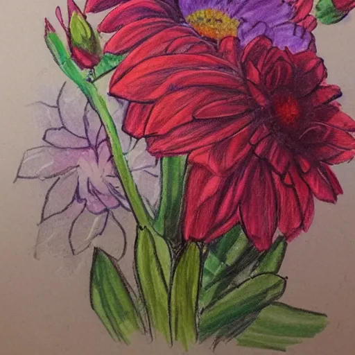 Prompt: floral sketch