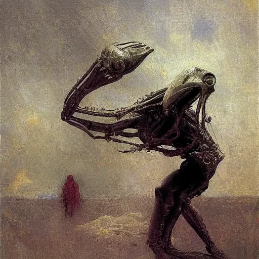 Image similar to alien by ilya repin