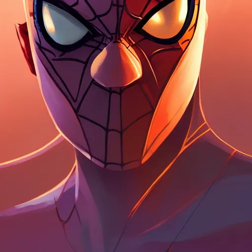 Image similar to face icon stylized minimalist spider - man, loftis, cory behance hd by jesper ejsing, by rhads, makoto shinkai and lois van baarle, ilya kuvshinov, rossdraws global illumination