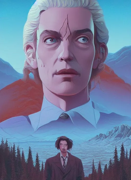 Prompt: Twin Peaks poster artwork by Michael Whelan and Tomer Hanuka, Karol Bak, Rendering of Wounds and Scars, from scene from Twin Peaks, clean, full of details, by Makoto Shinkai and thomas kinkade, Matte painting, trending on artstation and unreal engine