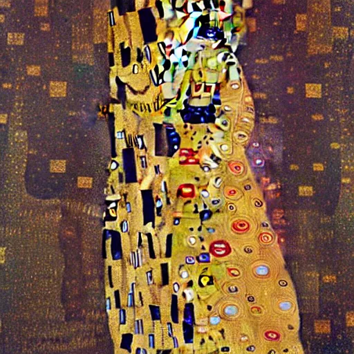 Image similar to HYPER REALISTIC VFX SIMULATION of a gustav klimt painting