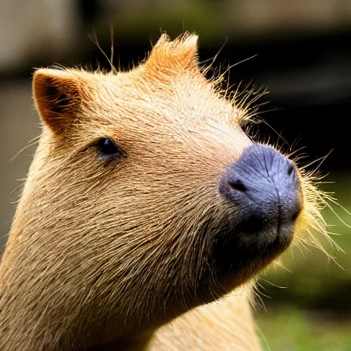 Image similar to capybara smiling