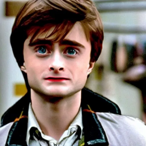 Prompt: daniel radcliffe as marty mcfly in back to the future