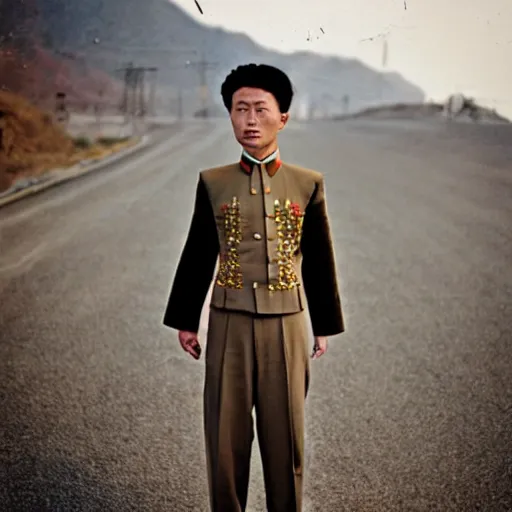 Prompt: (((((The North Korean))))) necromancer!!!!!!!!!!, portrait, !!!!!!!!!fashion photography!!!!!!!, by Juergen Teller