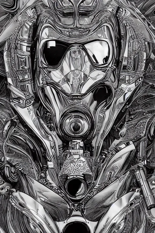 Image similar to gold and silver tones, cybernetic war, style of moebius, james jean, mcbess, cinematic, highly detailed, award winning, 8 k photorealistic