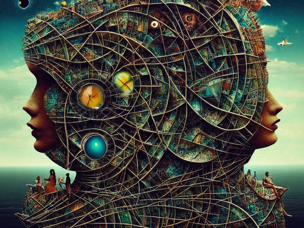 Image similar to highly detailed photo of consciousness does not determine life, but life determines consciousness, trending on deviantart, neo surrealism, sharp focus, 4 k, a lot of little details, octane, masterpiece, art by max ernst