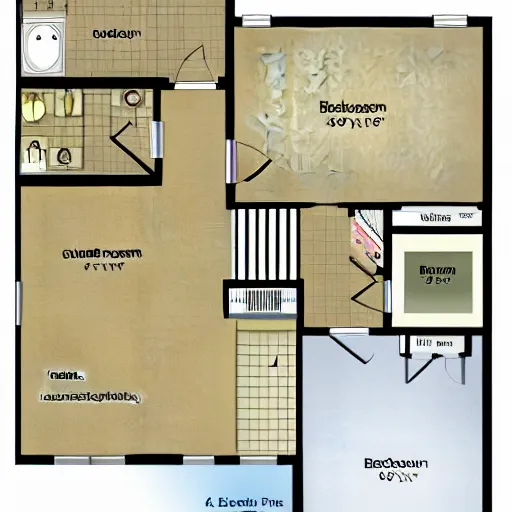 Prompt: floor plan for a house