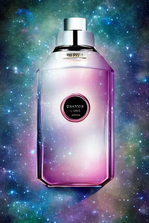 Image similar to Universe in a parfume bottle