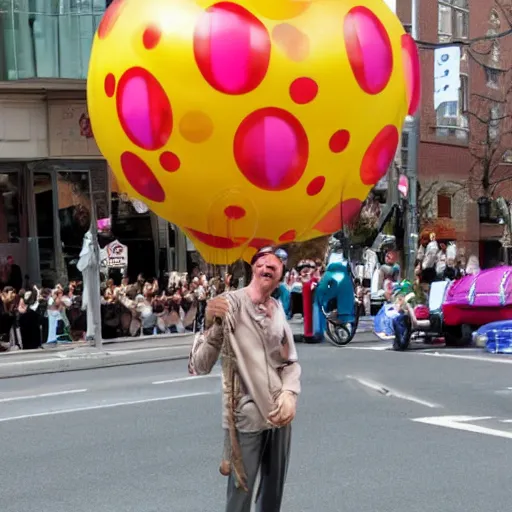 Image similar to jim carrey as a parade balloon