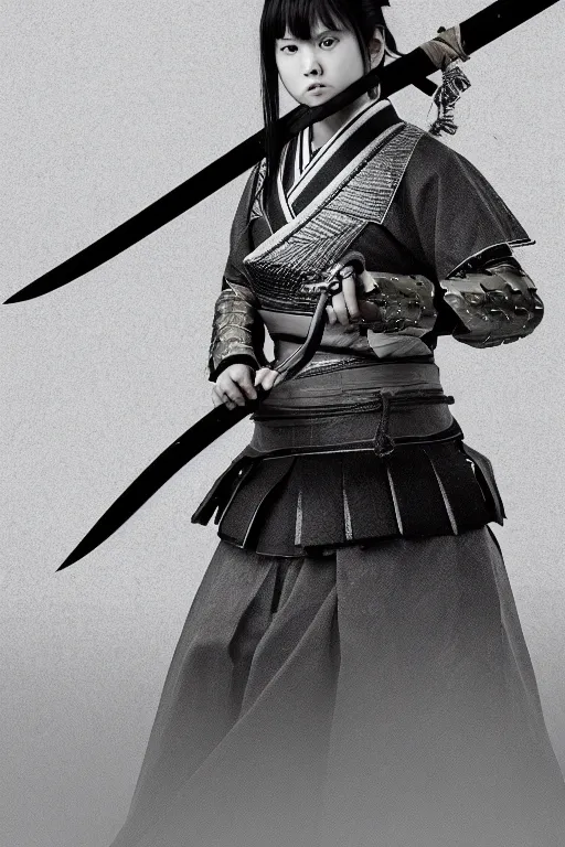 Image similar to highly detailed beautiful photo of a young female samurai, practising sword stances, symmetrical face, beautiful eyes, realistic anime art style, 8 k, award winning photo, pastels, action photography, 1 / 1 2 5 shutter speed, dramatic lighting