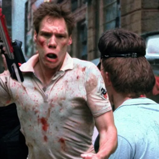 Image similar to Live Action Still of Jerma in Shaun of the Dead, real life, hyperrealistic, ultra realistic, realistic, highly detailed, epic, HD quality, 8k resolution, body and headshot, film still