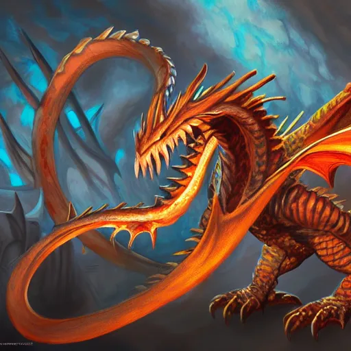 Image similar to Bonesnapper Dragon, Dungeons and Dragons art, 4k