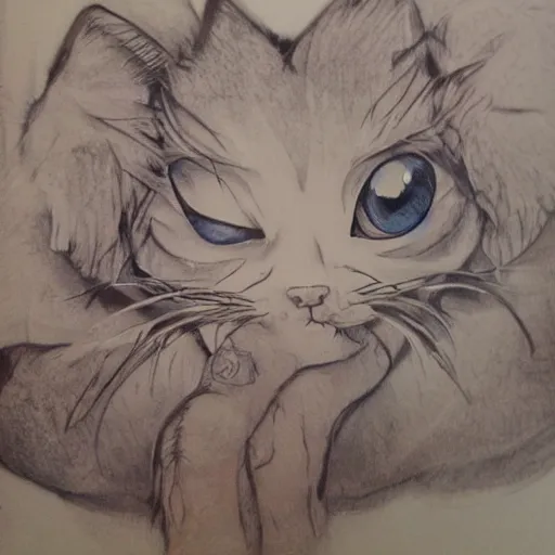 Image similar to Nekomimi 🐱👂👧, highly detailed, ✏️🎨