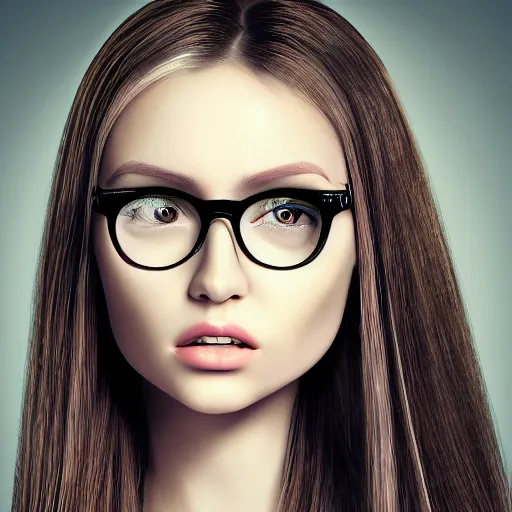 Image similar to girl with 4 eyes, fashion photo, detailed, realistic