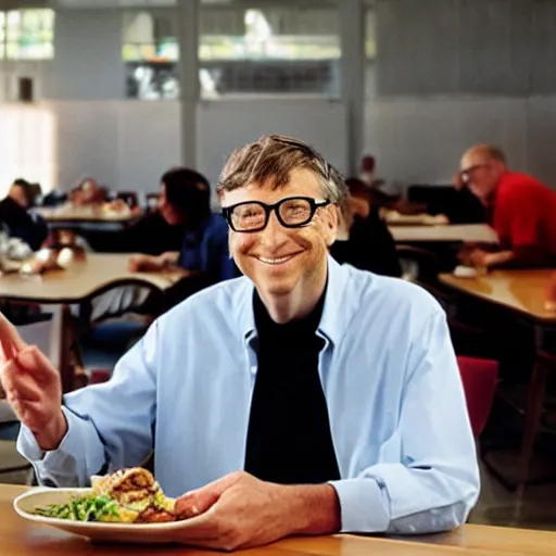 Image similar to bill gates eating lunch