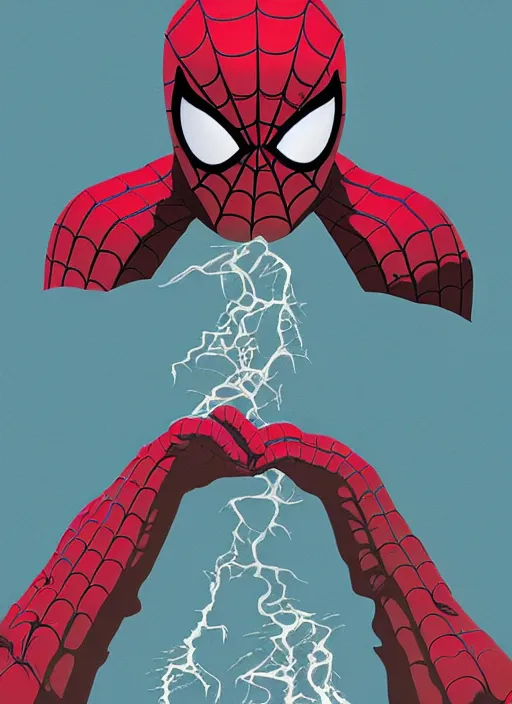 Prompt: poster artwork by Michael Whelan and Tomer Hanuka, John Romita Jr of Spiderman, from scene from Twin Peaks, clean, simple illustration, nostalgic, domestic, full of details