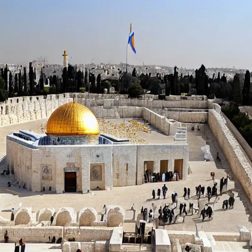 Prompt: the third temple in jerusalem