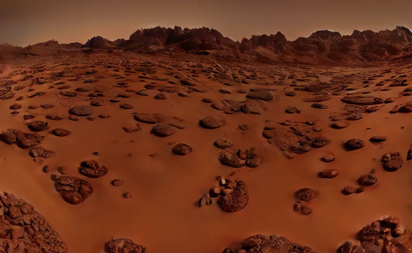 Prompt: a huge base on a desert planet, highly detailed, 8 k, hdr, award - winning, octane render, artstation, wide shot, 3 d