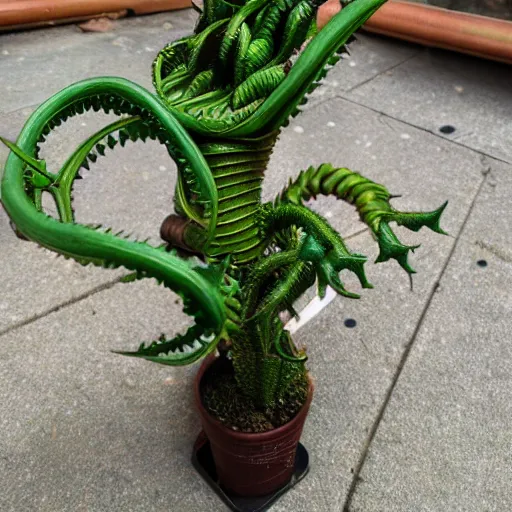 Prompt: steampunk Audrey 2 plant from little shop of horrors in real life, ultra detailed, 8k resolution, ultrarealistic