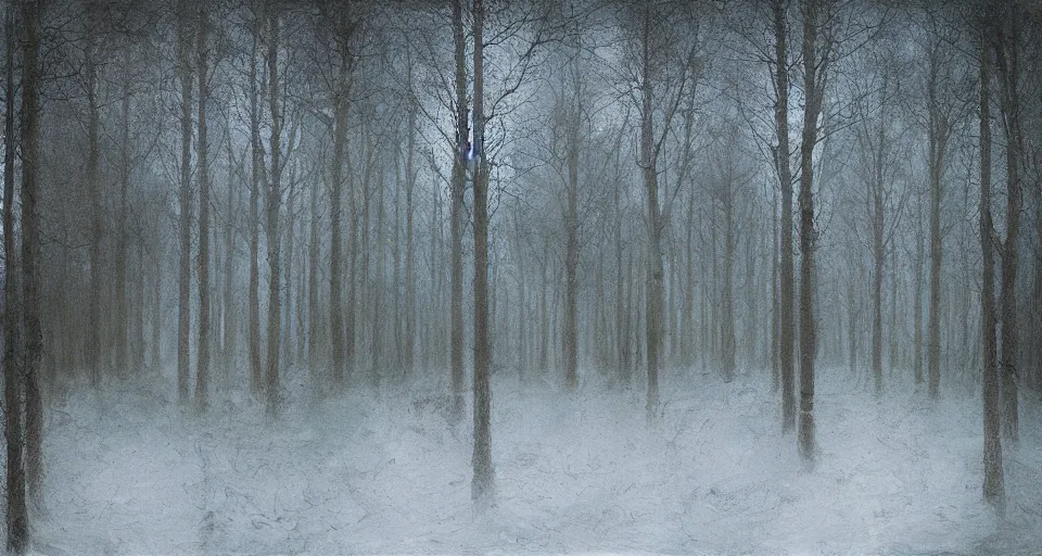 Prompt: Enchanted and magic forest, by Dan Witz