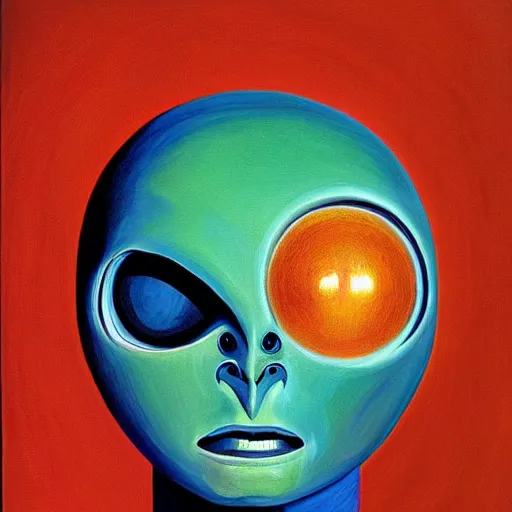 Image similar to alien by wayne thiebaud