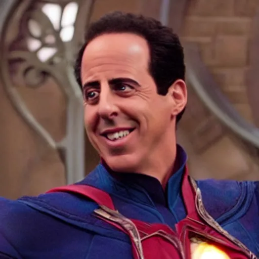 Image similar to film still of Jerry Seinfeld as Doctor Strange in the Multiverse of Madness