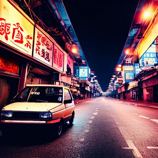 Prompt: a car vaz 2101 with blood vinyl in the middle of a road on the night Hong Kong china town, blue color grading, cinematic color grading , unreal 5, hyperrealistic, realistic, photorealistic, dynamic lighting, highly detailed, cinematic landscape, studio landscape, studio lighting