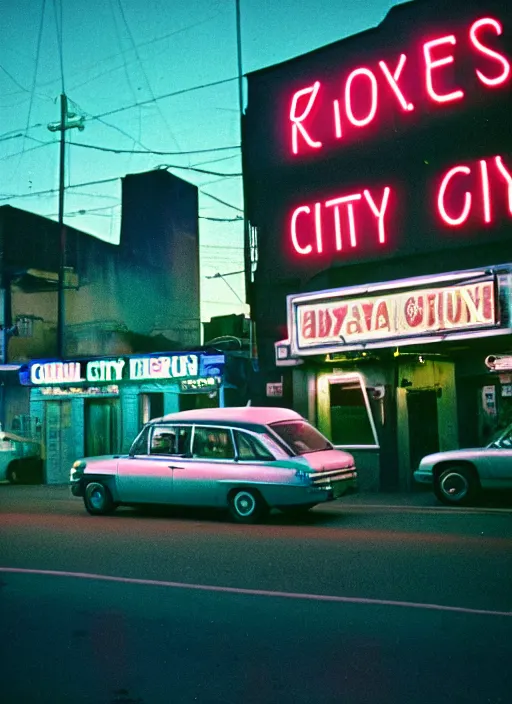 Image similar to Waiting in the car Waiting for the ride in the dark At night the city grows Look at the horizon glow Drinking in the lounge Following the neon signs Waiting for a word Looking at the milky skyline The city is my church It wraps me in its blinding twilight, cinestill 800