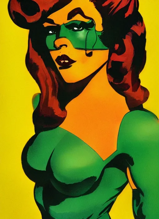 Image similar to a color photo portrait of she hulk wearing 6 0's fashion by helmut newton dramatic lighting, 7 5 mm lens, sharp focus.