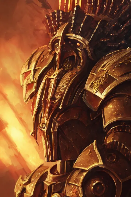 Image similar to queen portrait heros warhammer 4 0 k horus heresy fanart - the primarchs emperor by johannes helgeson animated with vfx concept artist & illustrator global illumination ray tracing hdr fanart arstation zbrush central hardmesh 8 k octane renderer comics stylized