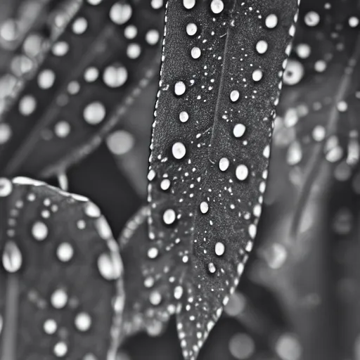 Image similar to dewdrops on creeper tendrils, award winning black and white photography