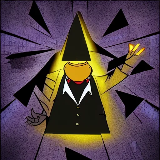 Prompt: bill cipher in the matrix