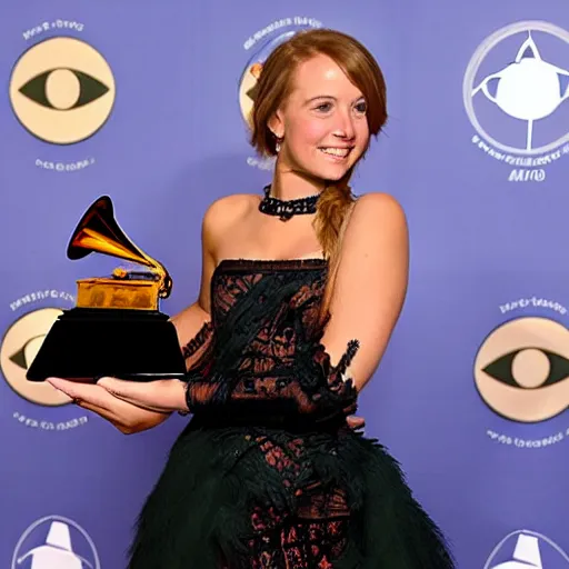 Prompt: addison rae winning a grammy